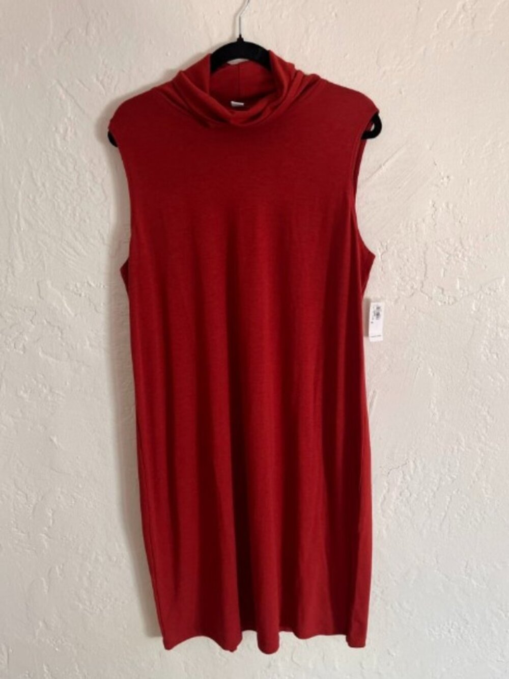 Old Navy Sleveless Turtleneck Swing/Shift Dress Rust Terracotta - Picture 2 of 8